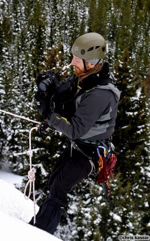 Dan Wiwczar Shooting Ice Climbing 